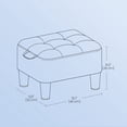 thumbnail image 6 of LEDREM Small Footstool Ottoman with Thick Cushion, Angled Legs & Hidden Storage Compartment, for Living Room Bedroom Entryway, Supports 330 lbs, Ink Black, 6 of 7