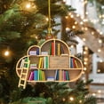 thumbnail image 2 of LYCAQL Book Lovers Heart Librarian Ornament Books Stacked Ornament Christmas Ornaments Bookshelf Decor Ornaments Library Ornament Librarian Christmas Ornament, 2 of 7