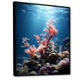 thumbnail image 2 of Designart "Coastal Symphony Of Pink Corals" Coastal Coral Under Water Floater Framed Canvas Prints, 2 of 5