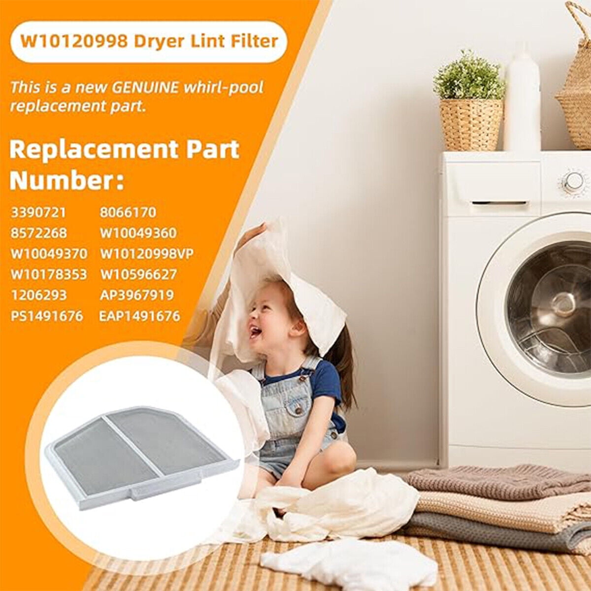 Amazon.com: W10120998 Dryer Lint Screen Filter Replacement