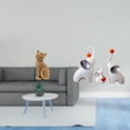 thumbnail image 2 of Juego de figuras decorativas de animales de resina: gato y . Esculturas coleccionables para escritorio, estantería, sala de estar o dormitorio, 2 of 8