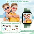 thumbnail image 4 of Eurhowing 1.83" Smart Watch for Kids 3-12, 30 Games, Habit Tracking, Music Player, Video, Alarm Clock, HD Touchscreen, Educational Toys Birthday Christmas Gifts for Boys Girls, Green, 4 of 8