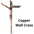thumbnail image 6 of Two Toned Pewter with Copper Finish Serpentine Cross Wall Crucifix, Religious Home Decor, 6 Inch, 6 of 8