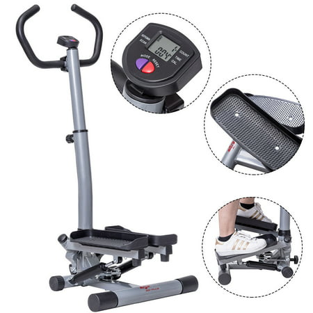 Costway Twister Stepper with Handle Bar Step Machine Fitness Exercise Workout