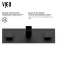 thumbnail image 2 of VIGO Matte Stone Vinca Composite Rectangular Vessel Bathroom Sink in White with Titus Faucet and Pop-Up Drain in Matte Black, 2 of 12