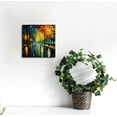thumbnail image 4 of ARISTURING Abstract Landscape Colorful Oil Painting on Canvas Textured Tree Wall Art Prints Rainbow Night View Pictures Artwork for Home Office Décor 16x16 inch, 4 of 4