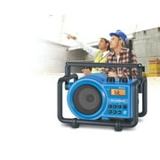 Sangean BB-100 BlueBox AM/FM Ultra-Rugged Digital Receiver with Bluetooth, Blue, 12.4