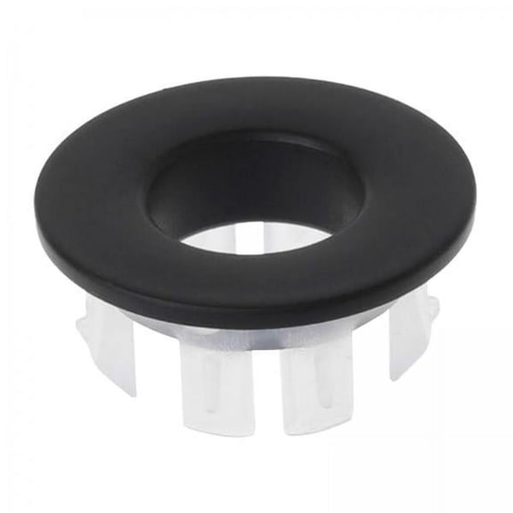deevoka 5xSink Overflow Cover Bathroom Basin Sink Cap for Home Bathroom Bathtub Black