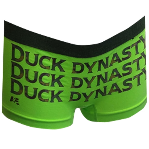 MJC Womens Duck Dynasty Logo Green Seamless Boyshort Panty (Small)
