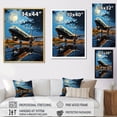 thumbnail image 4 of Designart "Aircraft'S Last Checks In A Futuristic Moonlight Setting" Plane Wall Decor, 4 of 7
