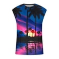 thumbnail image 4 of Xysaqa Men's Tank Tops Palm Tree Colorful Print, Novelty Graphic Summer Sleeveless Beach Hawaiian Shirt S-3XL, 4 of 5