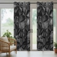 thumbnail image 5 of Outdoor Curtains for Patio Waterproof, Black Geometric Outdoor Privacy Panels Grommet, Contemporary Minimalism Abstract Pattern Blackout Outside Curtains for Porch/Cabana 54"x84", 1 Panel, 5 of 8