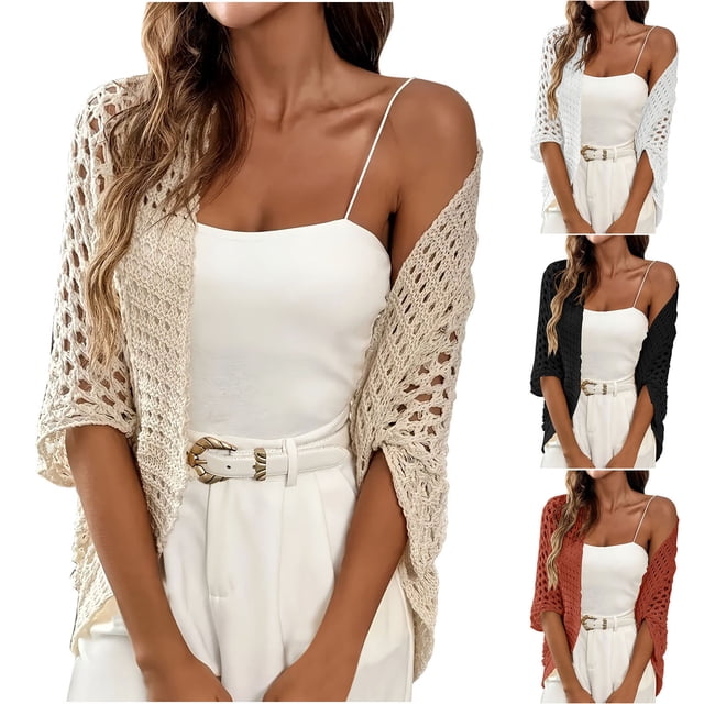 Sentmoon Hauts d'Été pour Femmes T-Shirts Chemises pour Femmes Couleur Unie Broderie Anglaise Coupe Régulière Blouse Décontractée pour Femmes pour Sortir et Concerter S-TG