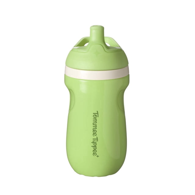 Tommee Tippee Bouteille Isotherme à Bec Sport, 9oz, 12 Mois, Bouteille d'Eau pour Tout-Petit Antifuite, Valve à Deux Pièces Aide à Empêcher les Déversements, Couleur Assortie