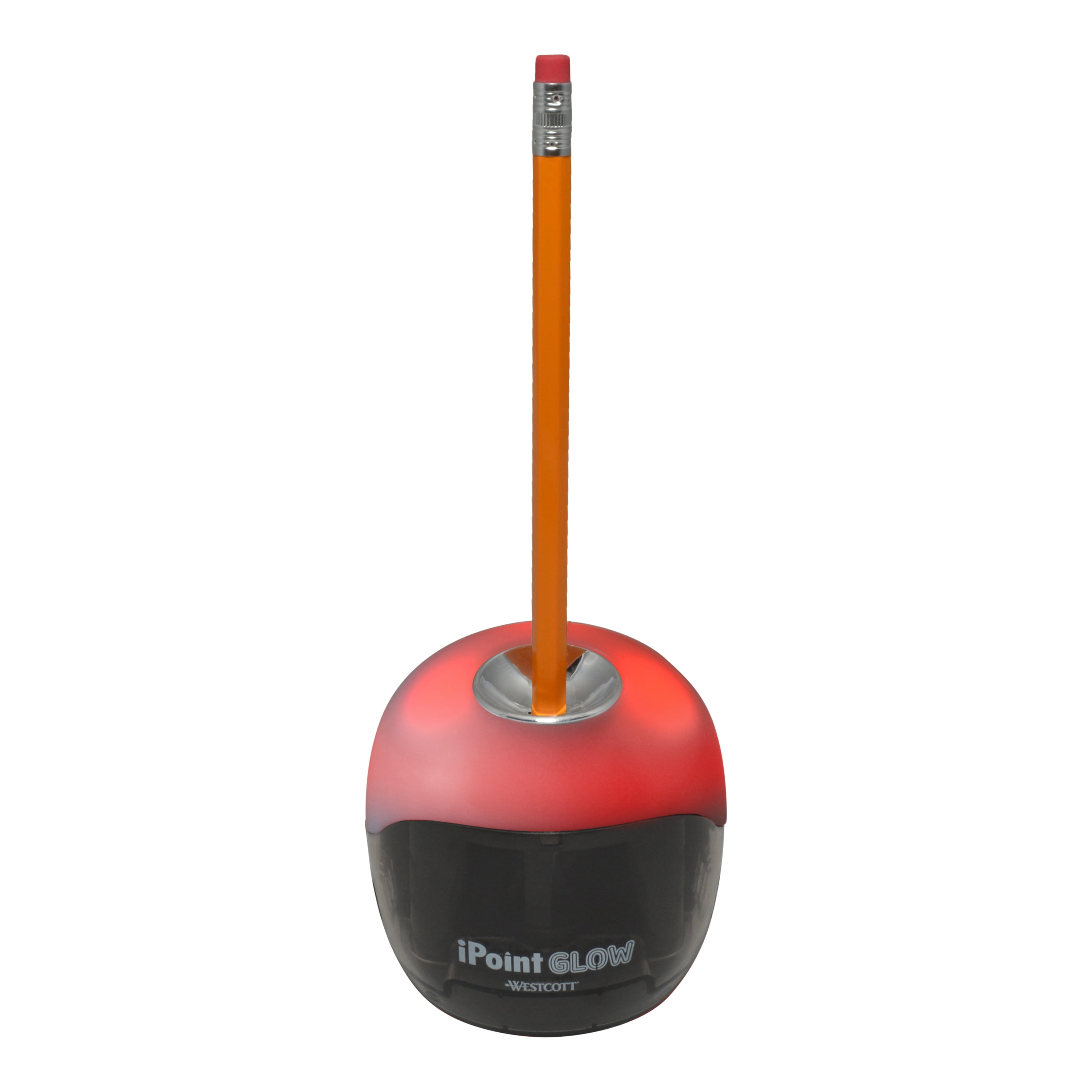 Westcott iPoint Glow Color-Changing Battery Pencil Sharpener - School & Classroom Supplies for Kids