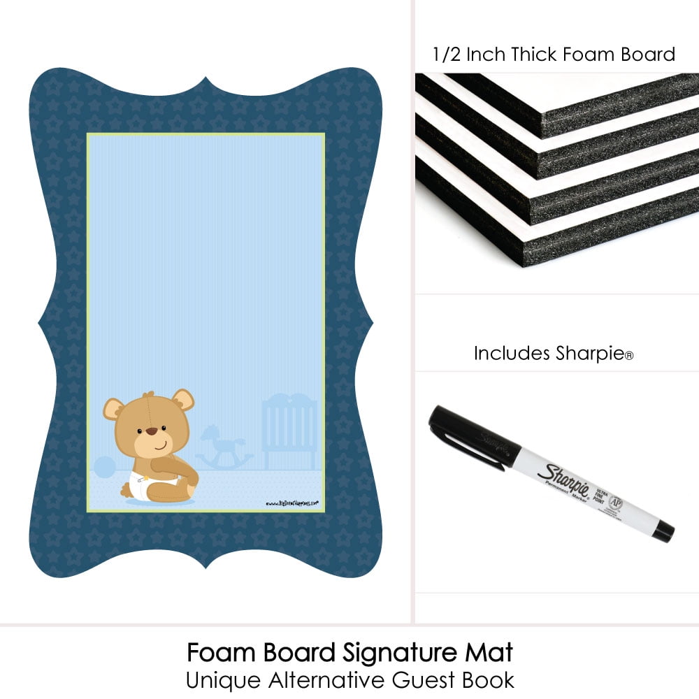 Baby Boy Teddy Bear Unique Alternative Guest Book Baby Shower