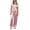 hgg307-Pink, variant on Satin Formal Jumpsuits for Women Summer Dressy Mock Neck Elegant Rompers One Piece Wide Leg Pants with Pockets