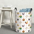 thumbnail image 6 of Gukieu Funny Chicken Print Round Dirty Clothes Bag, Waterproof Standing Home Bathroom Storage Basket Car Trunk Storage Bag-Small, 6 of 6