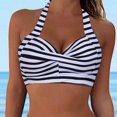 thumbnail image 2 of Bikini Top Xxl BandeauWomen Halter Swimwear Tops Underwire Full Coverage Bikini Top Push Up Swim Crop Top Tie Back Bathing Suit Tops Female Womens Bikini & Tankini Tops(Grey,XXL), 2 of 5