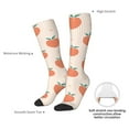 thumbnail image 4 of Naloa Orange Peach Thigh High Socks Extra Long Stretchy Sock Women Over Knee High Opaque Stocking Daily Wear, 4 of 6