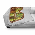 thumbnail image 3 of Letter B Soft Flannel Fleece Throw Blanket, Winter Season Inspired Typing Tool Art Design Digitally Made Multicolor Palette, Cozy Plush for Indoor and Outdoor Use, 50" x 70", Multicolor, by Ambesonne, 3 of 6