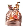 thumbnail image 4 of Bola de nieve musical navideña, figura decorativa con purpurina, decoración navideña, luz de noche para sala de estar, vacaciones y dormitorio., 4 of 9