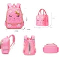 thumbnail image 2 of 2Pcs Bowknot Wave Point Prints Primary School Bookbag Rucksack Kids School Backpack Sets Student Book Bag for Students,A29#Black-2Pcs, 2 of 5