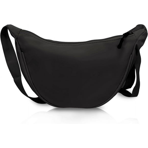 UTAH-Crescent Bag, Nylon Luna Bag Shoulder Bag Dumpling Bag with Zipper for Woman, Minimalist Half Moon Bag