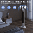 thumbnail image 5 of Tower Fan, 40" Electric Fan for Bedroom, 90° Oscillating Stand Fan with Remote, 4 Speeds, 26ft/s, 12H Timer, 28dB, Bladeless Cooling Fans for Home, 5 of 9