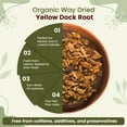 thumbnail image 6 of Organic Way Yellow Dock Root Cut & Sifted (Rumex crispus) - European Wild-Harvest | Organic & Kosher Certified | Vegan, Non GMO & Gluten Free | USDA Certified | Origin - Albania (1/2LBS / 8Oz), 6 of 8