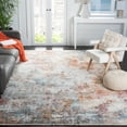 thumbnail image 2 of SAFAVIEH Vintage Persian Lindsay Abstract Polyester Area Rug, Rust/Blue, 8' x 10', 2 of 9