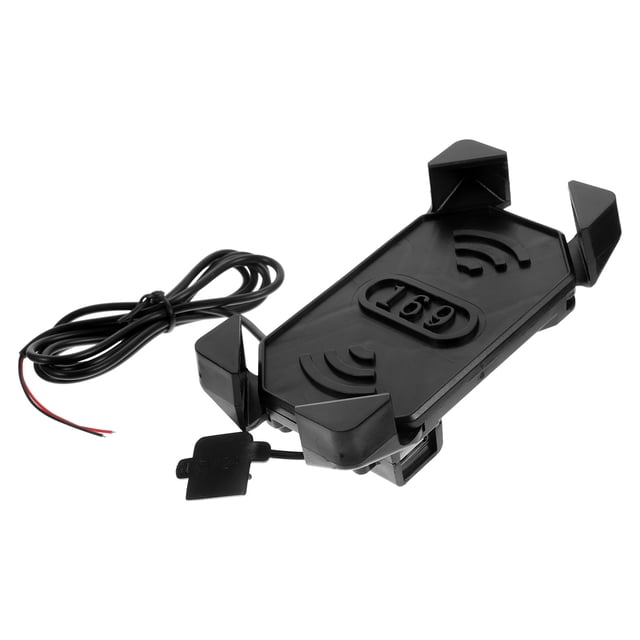 unbranded Soporte Negro Para Móvil Con Cargador USB Resistente Para Motocicleta Con Ajuste Y Fácil De Usar