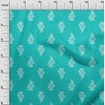 thumbnail image 2 of oneOone Georgette Viscose Fabric Leaves & Floral Block Decor Fabric Printed BTY 42 Inch Wide, 2 of 4