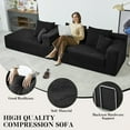 thumbnail image 7 of 106.5” Sectional Sofa with Chaise, YINIX 3 Seater L-Shaped Sofa  Couch for Living Room, Black, 7 of 7