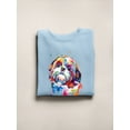 thumbnail image 3 of Pastell Colorful Shih Tzu Dog Sweatshirt Women -Weekday Best Designs, Female XX-Large, 3 of 4