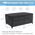 thumbnail image 7 of POMER Outdoor Dining Table Cover, 60 Inch Rectangle Patio Dining Table Cover, Waterproof Outside Table Covers Furniture Covers, 7 of 7