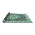 thumbnail image 2 of Ahgly Company Indoor Round Oriental Light Blue Modern Area Rugs, 8' Round, 2 of 4