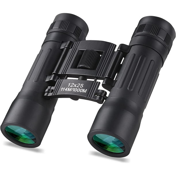 12x25 Compact Binoculars, High Powered Easy Focus Binoculars, Portable