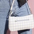 thumbnail image 3 of Women Underarm Bag,Retro Checkered Armpit Bag Retro Checkered Armpit Bag Small Canvas Handbag Innovative Solution, 3 of 5