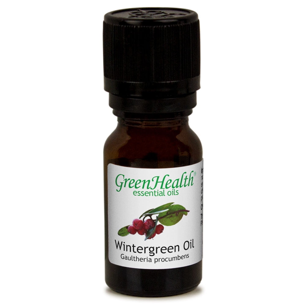 Wintergreen Essential Oil 1/2 fl oz (15 ml) Glass Bottle w/ Euro