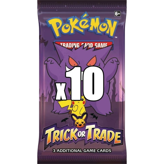 Pokemon 2022 Halloween Trick or Trade LOT of 10 BOOster Packs (3 Cards Per Pack (Great for Trick or Treating Hand Outs!))