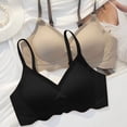 thumbnail image 5 of Iugvhana Wireless Bras for Women Breathable Seamless Bra Adjustable Straps No Underwire Bra Comfortable Everyday Full Coverage Bra Black L, 5 of 6