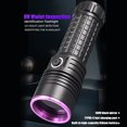 thumbnail image 3 of DERCLIVEUV Flashlight 365nm Black Light ,60W Black Light Flashlight Rechargeable for Resin Curing, Rocks Searching, Scorpion & Pet Urine Finding, 3 of 9