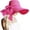 Rose, variant on Womens 5.5 Inches Big Bowknot Straw Hat Large Floppy Foldable Roll up Beach Cap Sun Hat UPF 50+