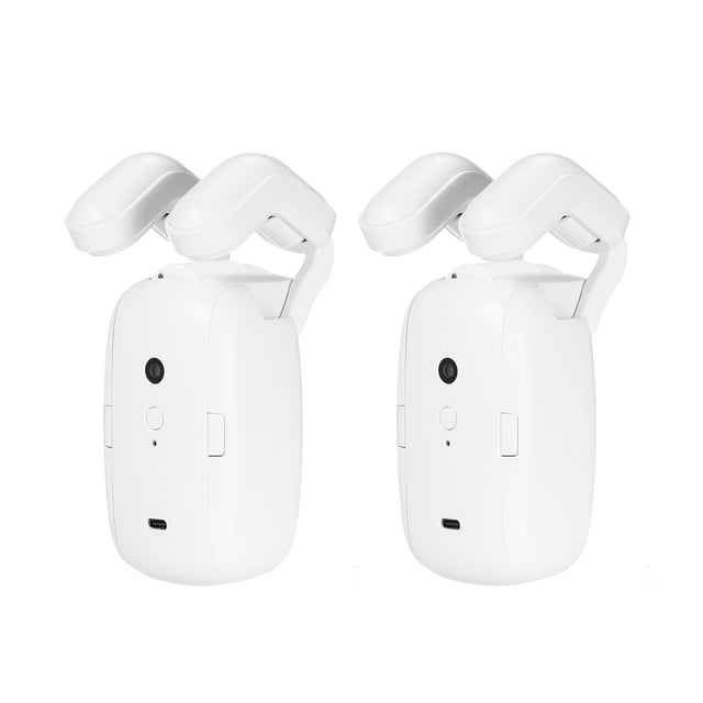 Riwcyla 2Pcs Smart Curtain Motor WiFi Voice Control Switch Electric Curtain Robot APP Control Timer Setup Compatible with Home for Roman Rod