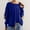 Blue Round-Neck Blouses & Shirts for Women, variant on Women's Long Sleeve Tunic Tops Baggy Loose Fit Crew Neck T-Shirts with Pocket Solid Color Blouse Pullover Sweatshirts Oversized Tee Shirts Wine 12