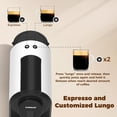 thumbnail image 4 of Mini Espresso Machine for Nespresso Pod, 20 Bar Single Serve Coffee Maker, 1400W, White, 4 of 4