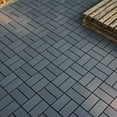 thumbnail image 4 of Plastic Interlocking Deck Tiles, 44 Pack 12"x12" Waterproof Outdoor Patio Tiles, All-Weather Interlocking Floor Tiles for Poolside, Balcony, Backyard, Easy to Install & Durable PP Material, 4 of 9