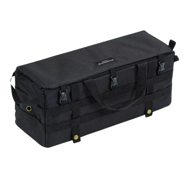 Organisateur d'Accoudoir Latéral Extérieur à Multiples Poches Rangement de Table de Camping Noir
