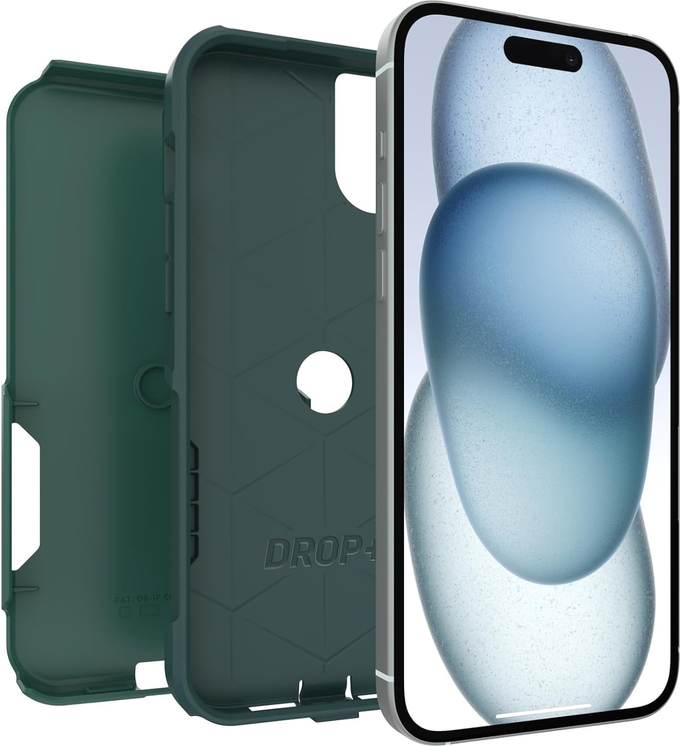 OtterBox Impact Resistant Slim Cell Phone Case for Apple iPhone 15 Plus, Green